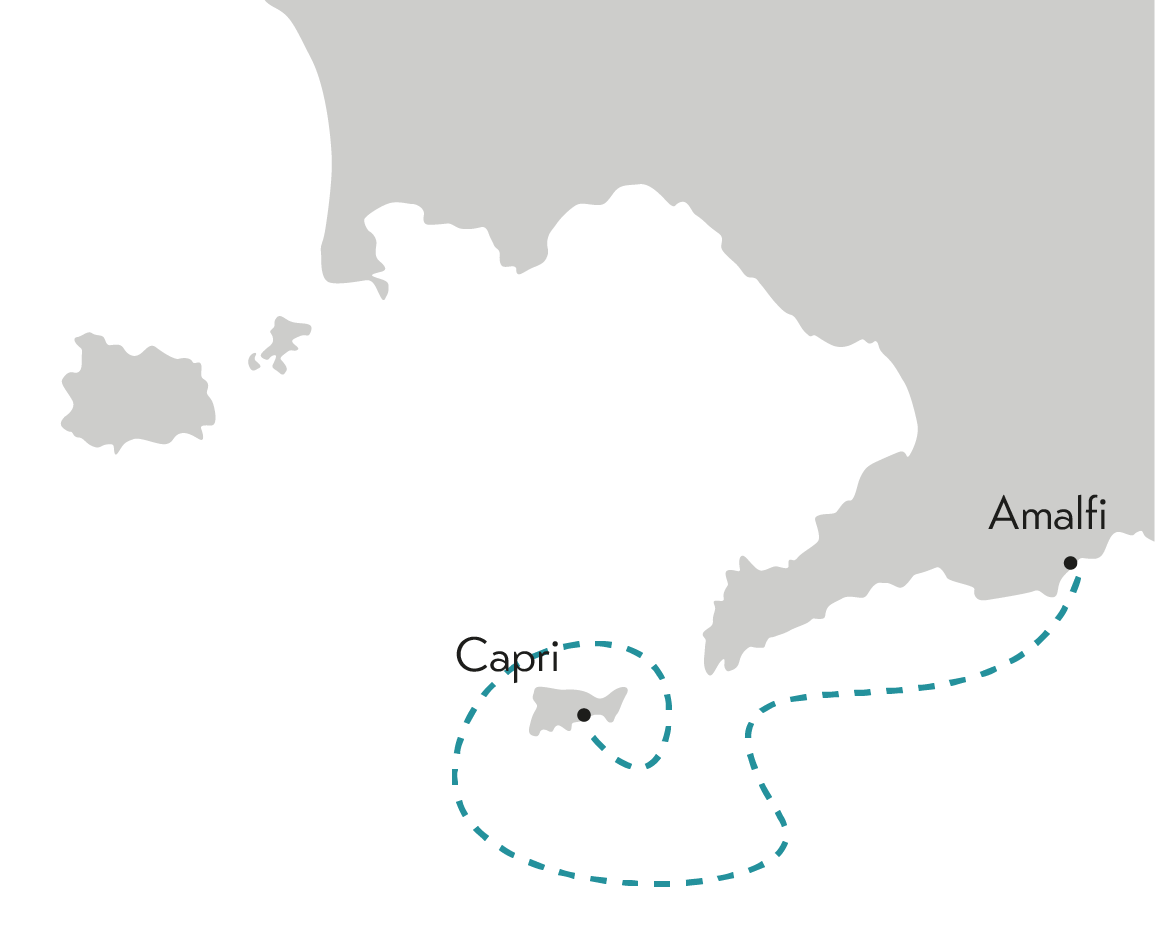 Capri Amalfi map