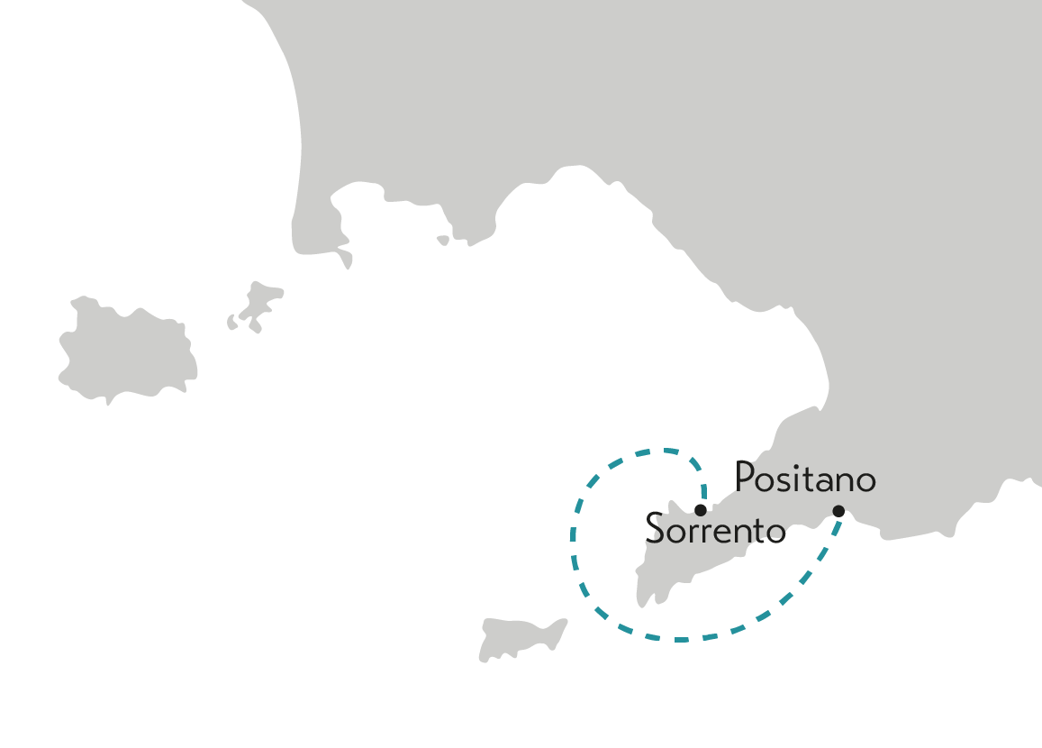 positano sorrento map