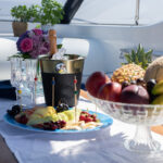 Colorful bowl of fresh seasonal fruit salad, perfect for an afternoon treat
